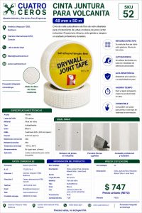 FDP, Cinta Juntura Para Volcanita 48mm*50m / Joint Gard