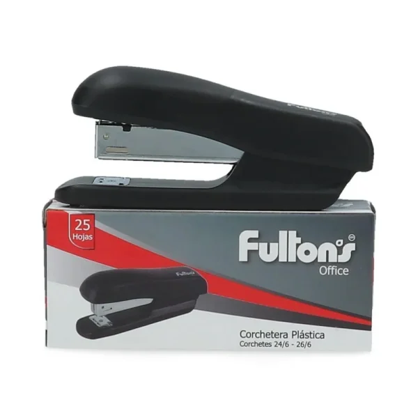 Corchetera Corta Plastica 25 Hojas Negra U449179
