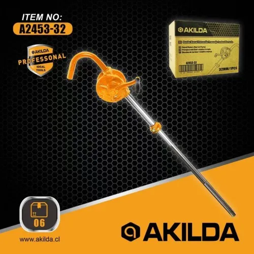 Bomba Manual Extraccion Trasvasije Combustible Aceite 32MM AKILDA GYS078