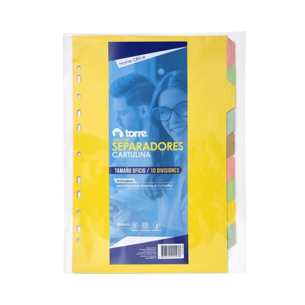 Separador De Cartulina Oficio 10 Posiciones 121037