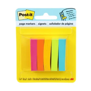 Banderitas Adhesivas Tape Flags 1.5 Cm X 5 Cm 5 Colores Neón 500 Un - POST IT