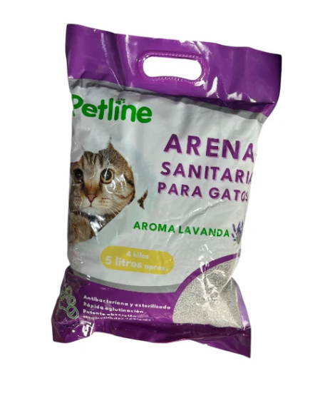 Arena Sanitaria Lavanda Petline Bolsa de 4 Kilos