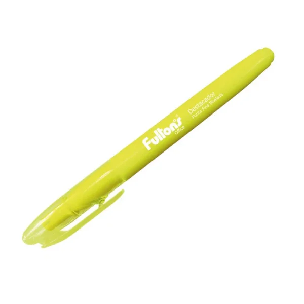 Destacador Bolsillo Amarillo Punta Biselada Fina - FULTONS