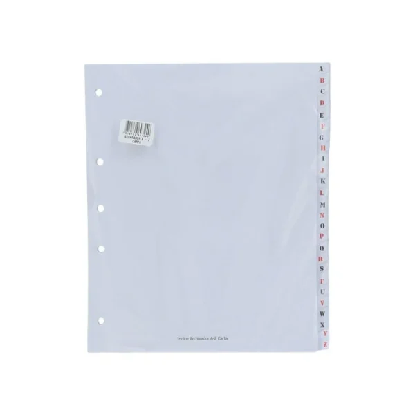 Separador Carta Indice A-Z Cartulina - BANGRAFICA R380120