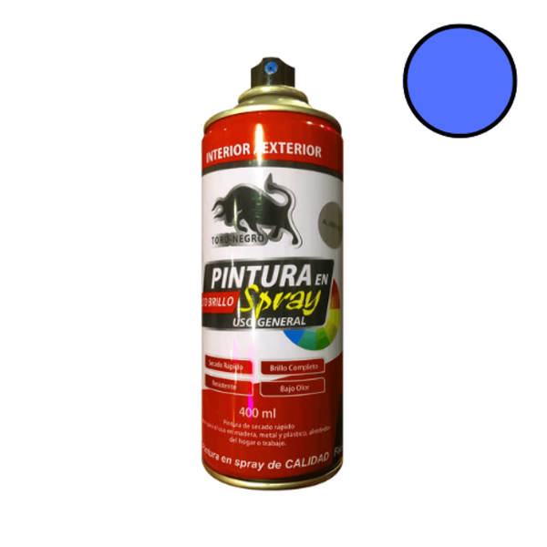 PINTURA SPRAY AZUL 400ML TORO-NEGRO